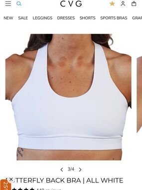Constantly Varied Gear Butterfly Back Bra - White size S
